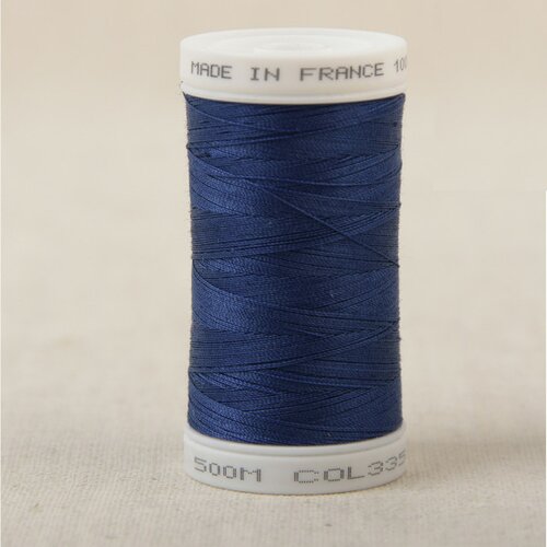 Fil à coudre en polyester 500m - bleu roy c335