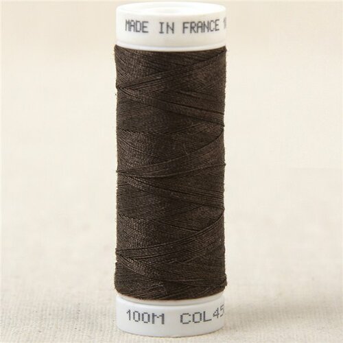 Fil à coudre polyester 100m made in france - marron terre de sienne 450
