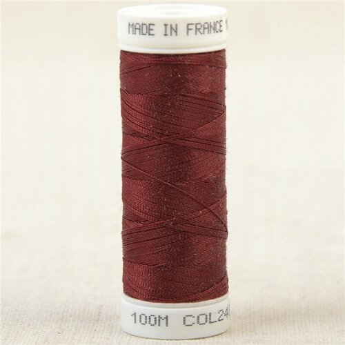 Fil à coudre polyester 100m made in france - rouge cerise 248