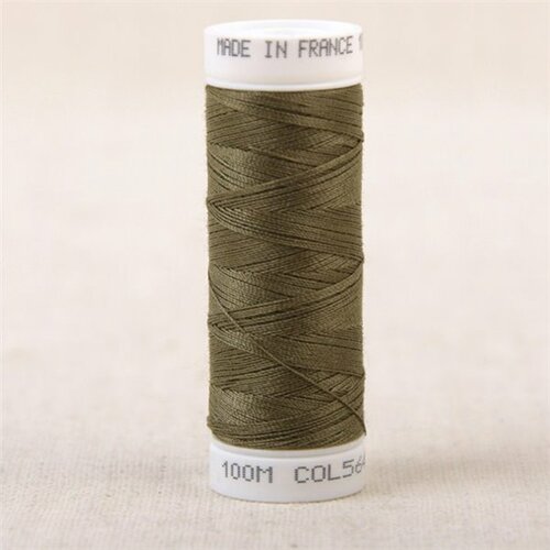 Fil à coudre polyester 100m made in france - marron ficus 564
