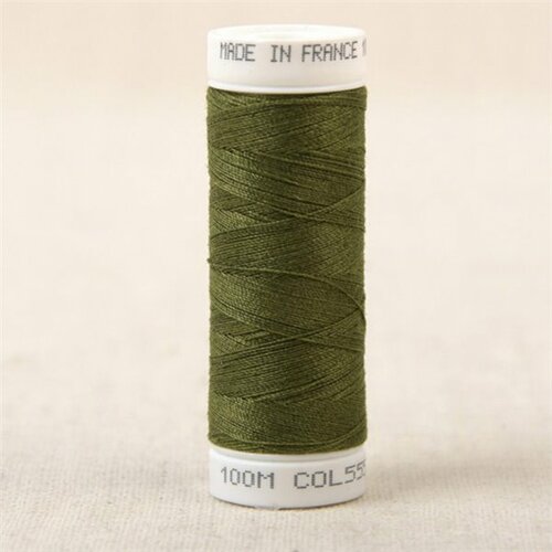 Fil à coudre polyester 100m made in france - vert mousse 555