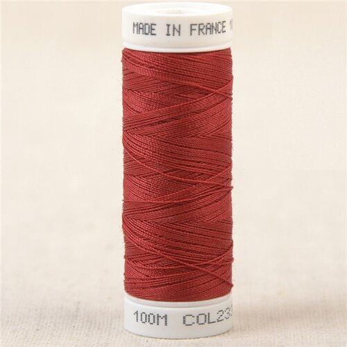 Fil à coudre polyester 100m made in france - rouge braise 233