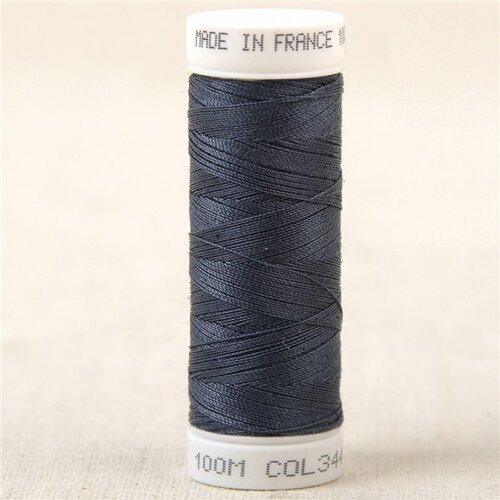 Fil à coudre polyester 100m made in france - bleu cosmique 344