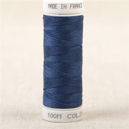 Fil à coudre polyester 100m made in france - bleu bugatti 317