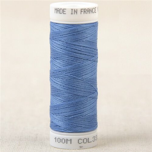 Fil à coudre polyester 100m made in france - bleu groenland 332