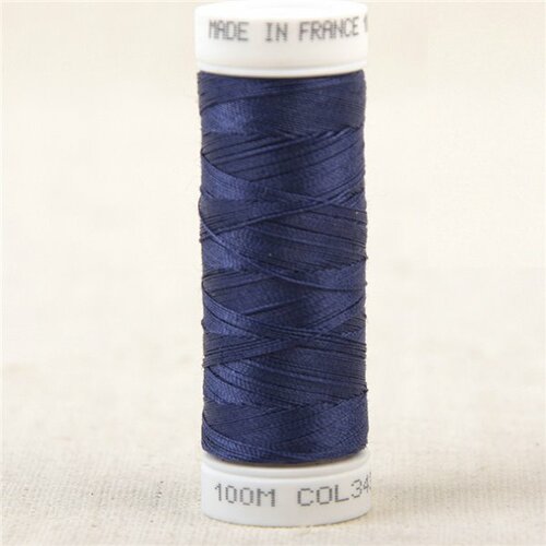 Fil à coudre polyester 100m made in france - bleu alpin 343