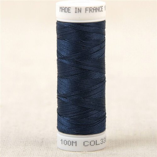 Fil à coudre polyester 100m made in france - bleu cyclone 338