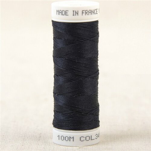 Fil à coudre polyester 100m made in france - bleu encre 349