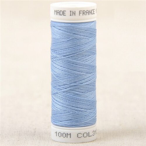 Fil à coudre polyester 100m made in france - bleu faience 313