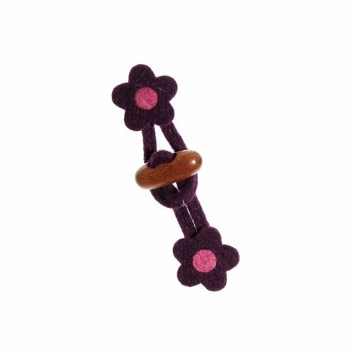 Brandebourg feutrine fleur 10cm violine