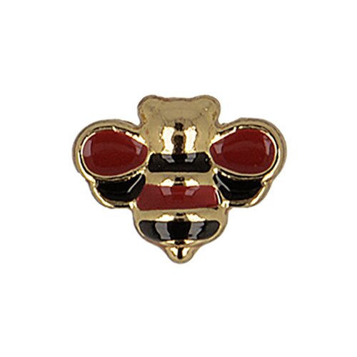 Lot de 6 boutons bourdon 15mm - rouge