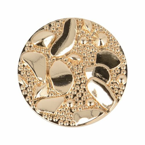 Lot de 6 boutons 3d or
