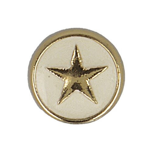 Lot de 6 boutons étoile 10mm - or