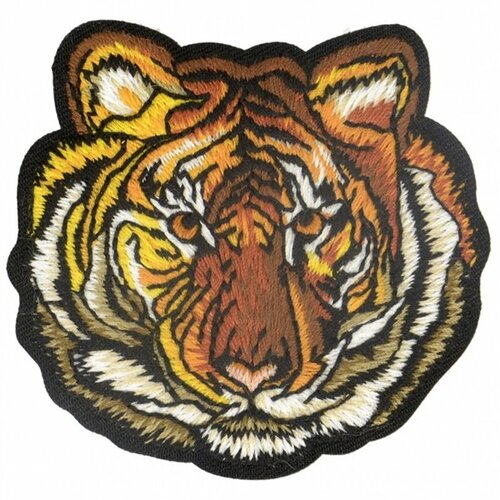 Lot de 3 écussons thermocollants jungle tigre 6,5 cm x 6,5 cm