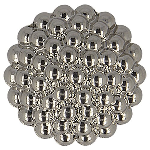Bouton strass - argent - 23mm