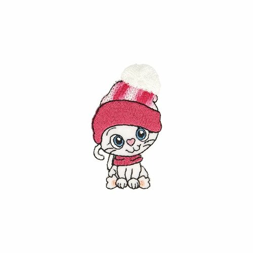 Ecusson thermocollant chaton 4x5cm