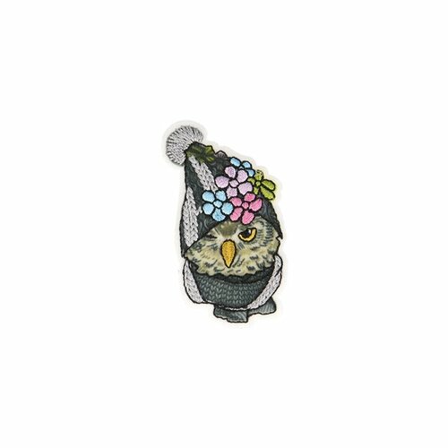 Ecusson thermocollant hibou 3x5cm