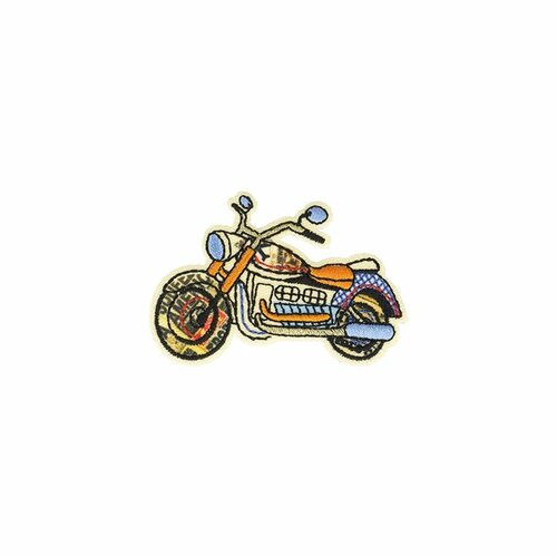 Ecusson thermocollant vintage moto 6x3,5cm