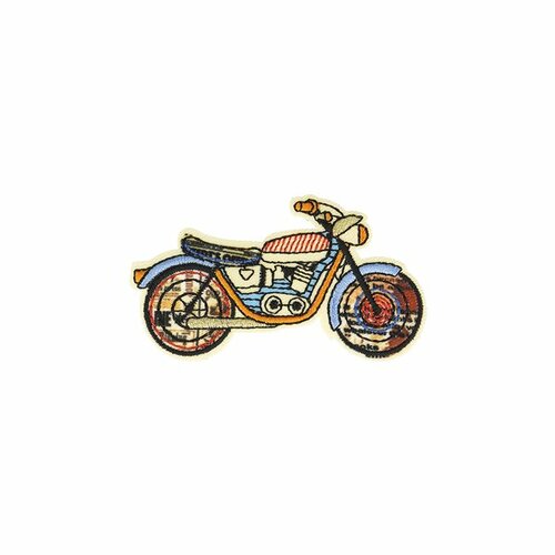 Ecusson thermocollant vintage moto 7x3,5cm