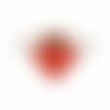 Ecusson thermocollant cœur avec ailes rouge 4x6cm