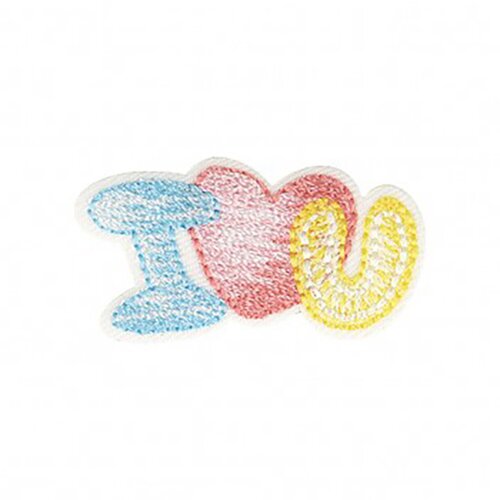 Ecusson thermocollant iloveu 3x2cm