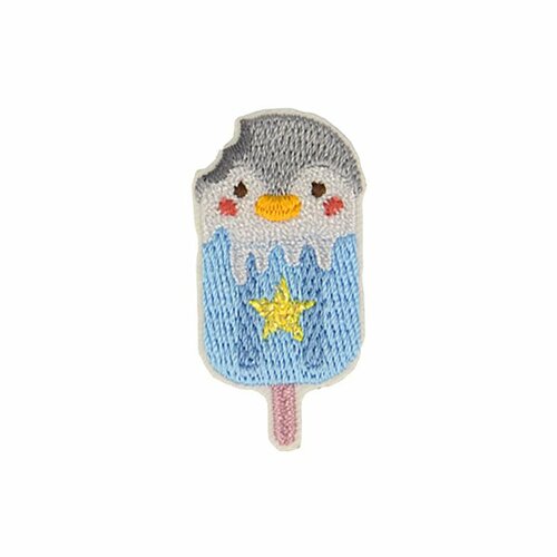 Ecusson thermocollant animaux glaces pingouin 2,1cm x 4,2cm