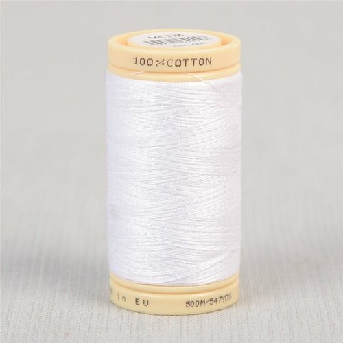 Bobine fil blanc coton 500m oeko-tex