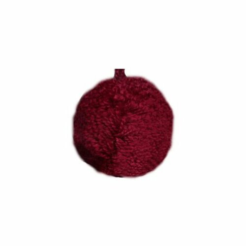 Lot de 6 pompons ronds 60mm bordeaux