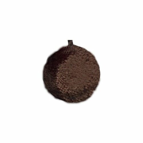 Lot de 6 pompons ronds 60mm marron
