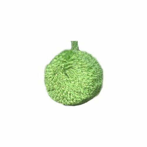 Lot de 6 pompons ronds 60mm vert anis
