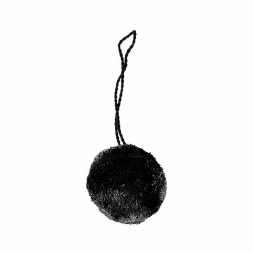 Lot de 12 pompons ronds 40mm noir