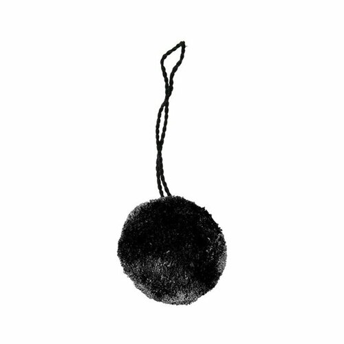 Lot de 24 pompons ronds 18mm noir