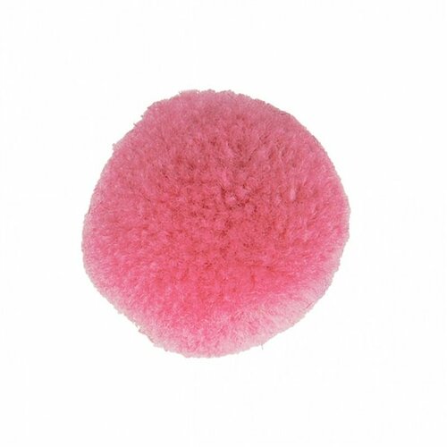 Lot de 9 pompons doux rose laurier 25mm