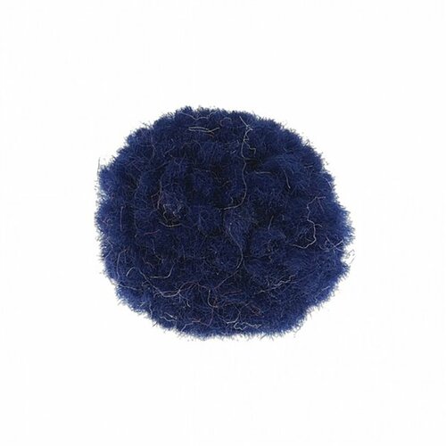 Lot de 12 pompons bouclés marine 25mm