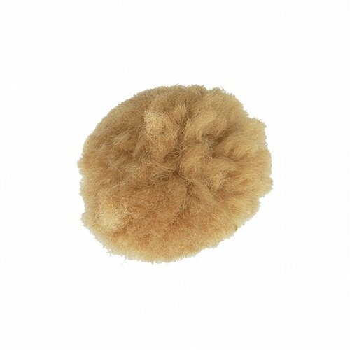 Lot de 12 pompons bouclés beige pierre 25mm