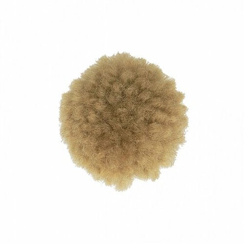 Lot de 12 pompons bouclés bronze alezan 25mm