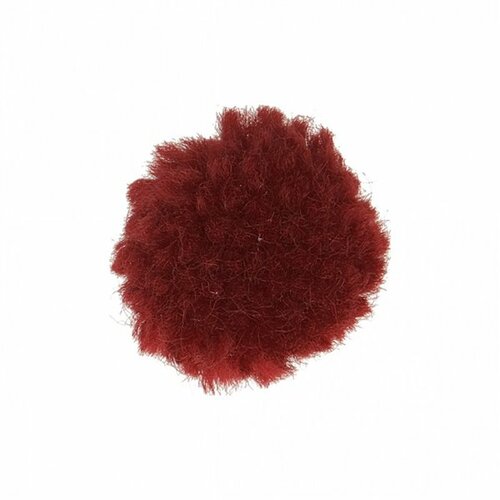 Lot de 12 pompons bouclés beaujolais 25mm