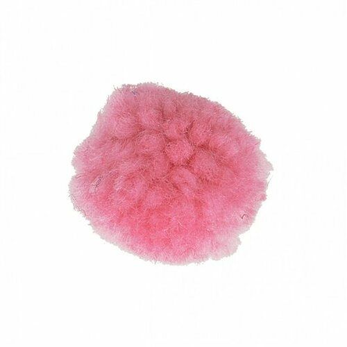 Lot de 12 pompons bouclés rose laurier 25mm