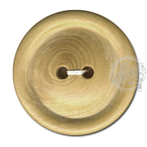 Lot de 6 boutons en bois couleur beige naturel