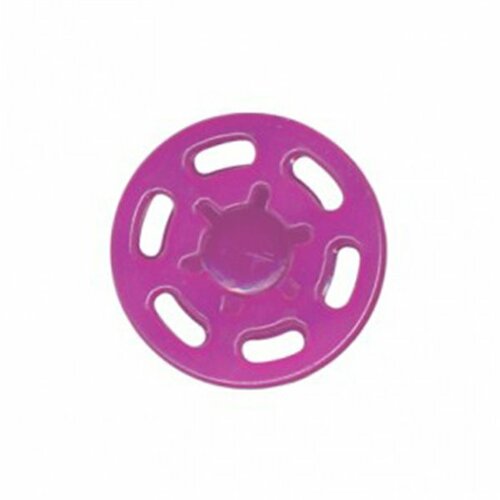Lot de 6 boutons pression plastique 21mm fuchsia