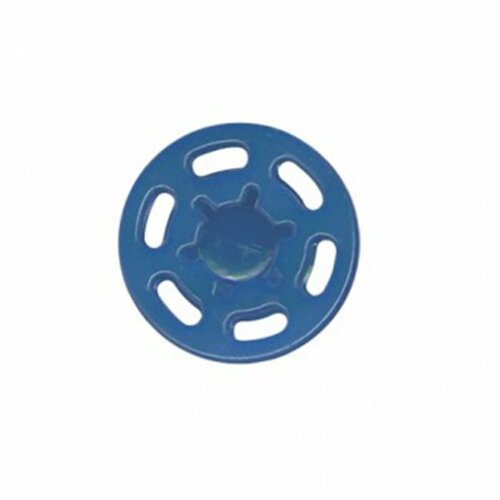 Bouton pression plastique 21mm bleu