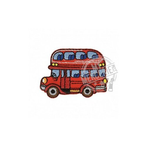 Lot de 3 écussons thermocollants bus anglais rouge 3cm x 4,5cm