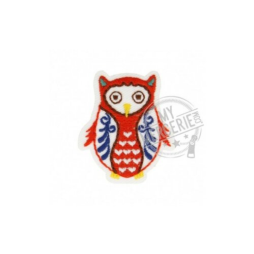 Ecusson thermocollant hibou babouchka 4cm x 4cm