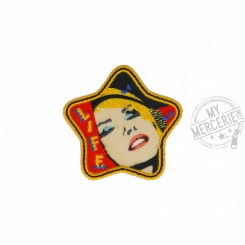 Ecusson thermocollant femme life 5,5cm x 6cm