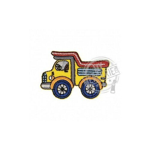 Ecusson thermocollant camion jaune 4,5cm x 3,5cm