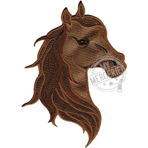 Ecusson thermocollant cheval grand format 15x13cm