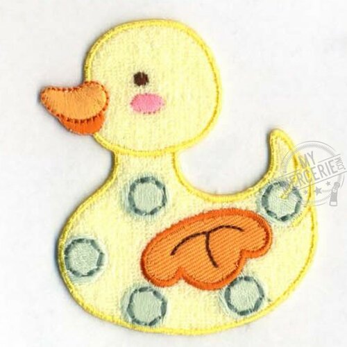 Lot de 3 écussons thermocollants éponge canard 7cm