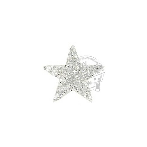 Ecusson étoile strass blanche 5cm