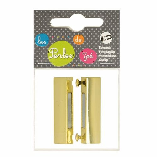 Fermoir magnétique plat 3,8cmx1,9cm or