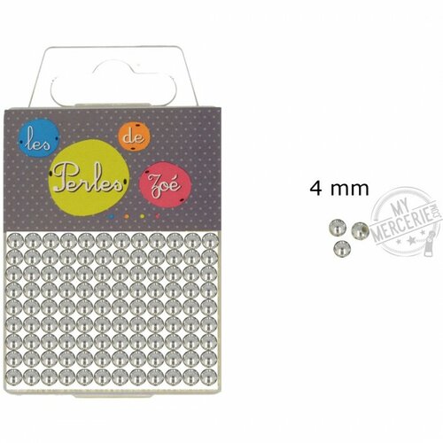 Perles rondes argent 4mm en boite de 20g